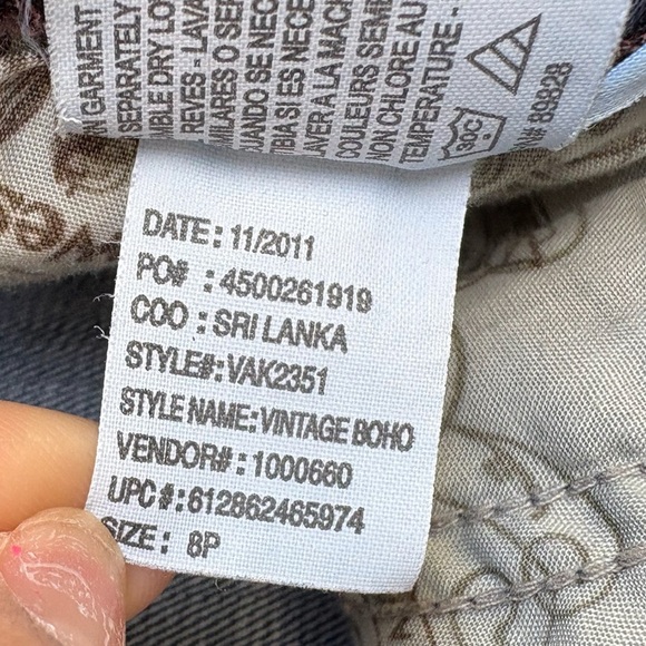 Nine West VTG America Jeans Womens Boho Mid Rise Denim Medium Wash Stretch 8/28P - Picture 8 of 12